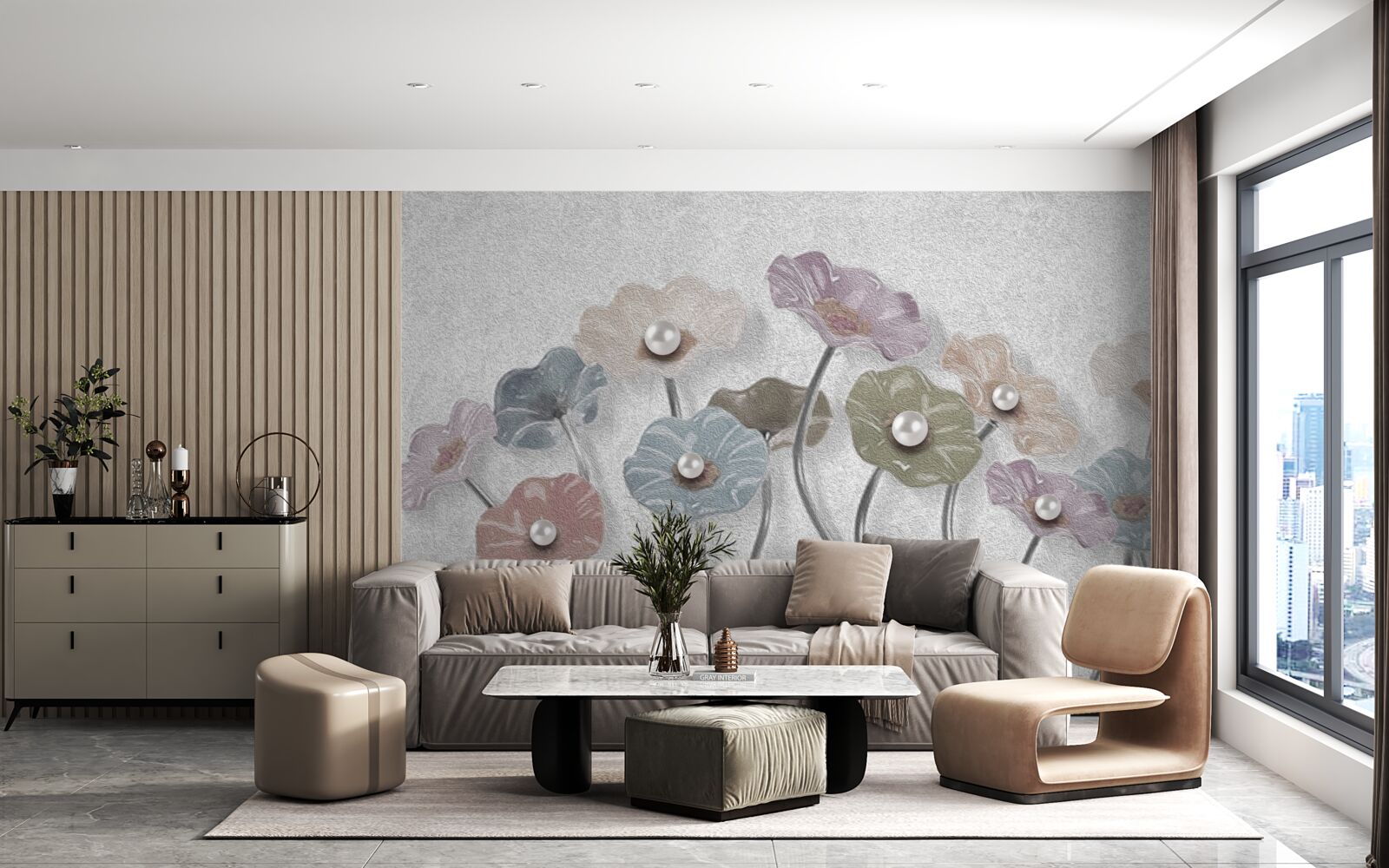 Fototapeta štíhle gerbery zhromaždené v kytici rôznych farieb