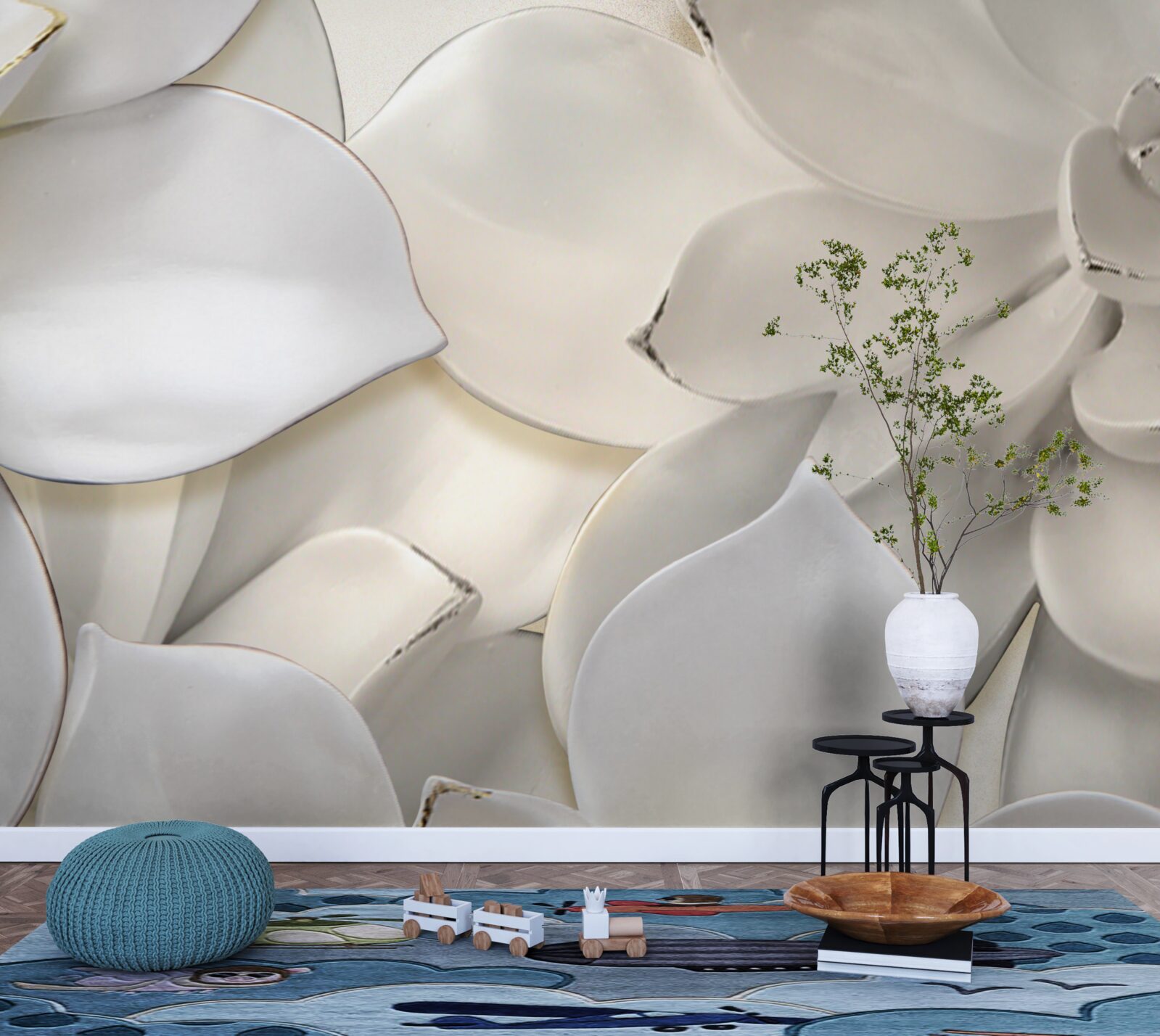 Fototapeta kvety biele ako porcelán