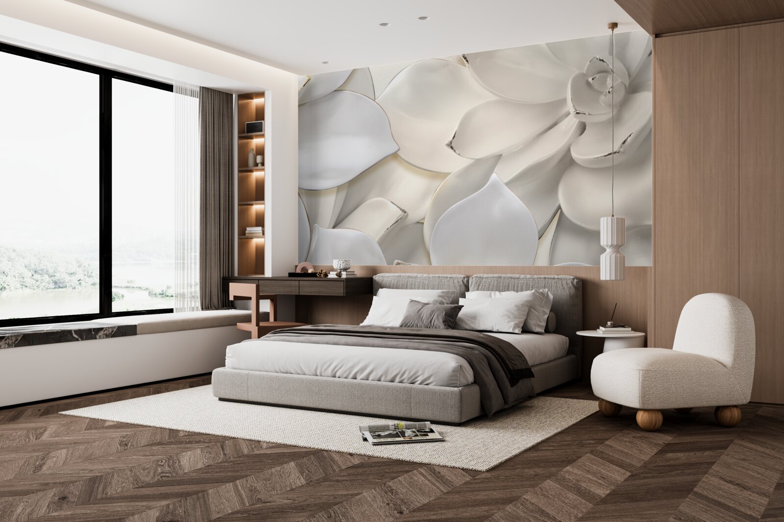 Fototapeta kvety biele ako porcelán