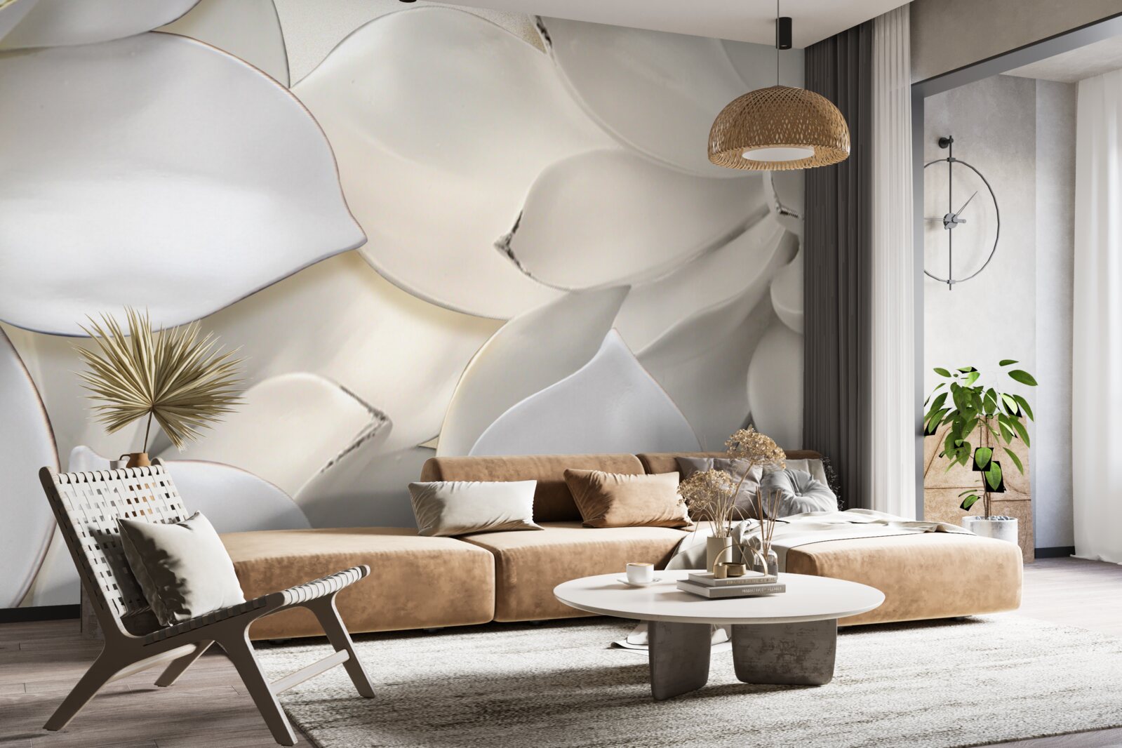 Fototapeta kvety biele ako porcelán