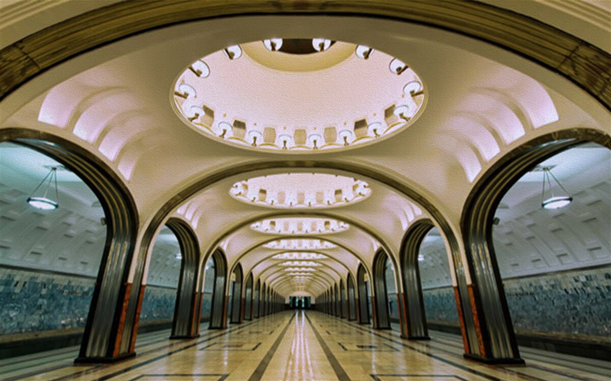 Fototapeta vizuálne znázornenie tunela metra