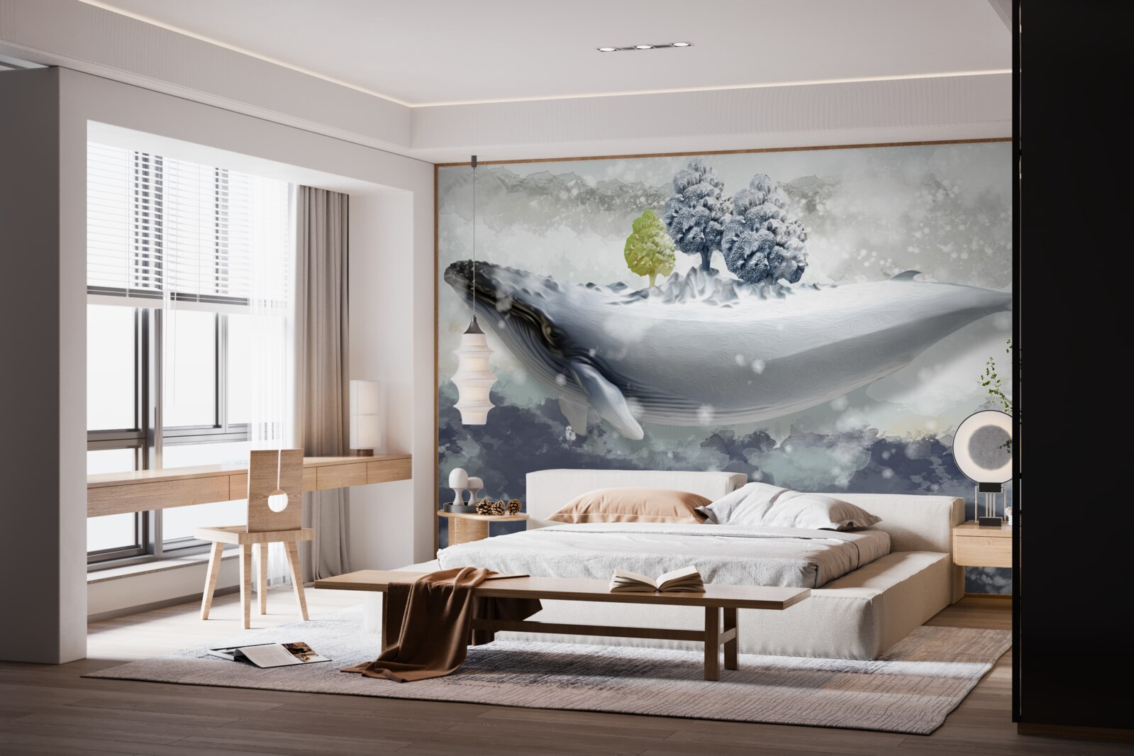 Fototapeta albínska veľryba v ľadovom mori