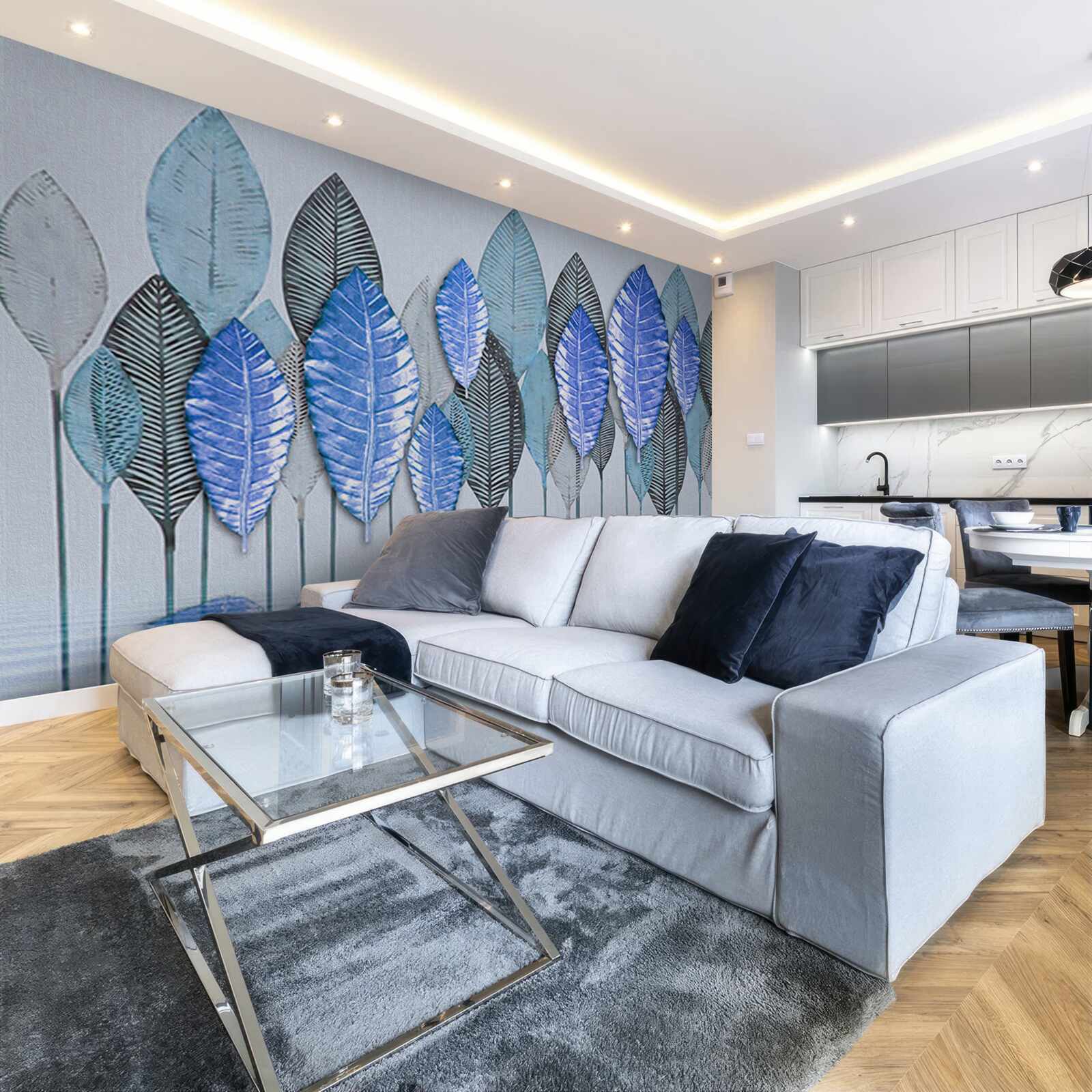 Fototapeta les ponorený do abstrakcie, pod závojom dažďa