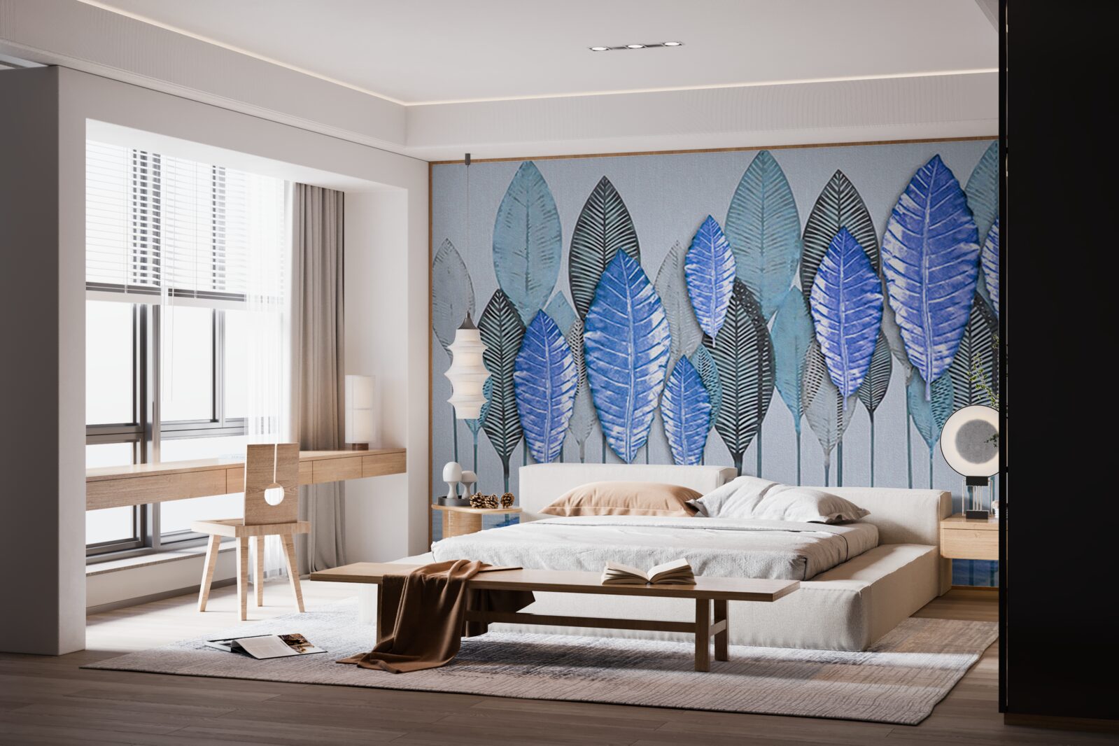 Fototapeta les ponorený do abstrakcie, pod závojom dažďa