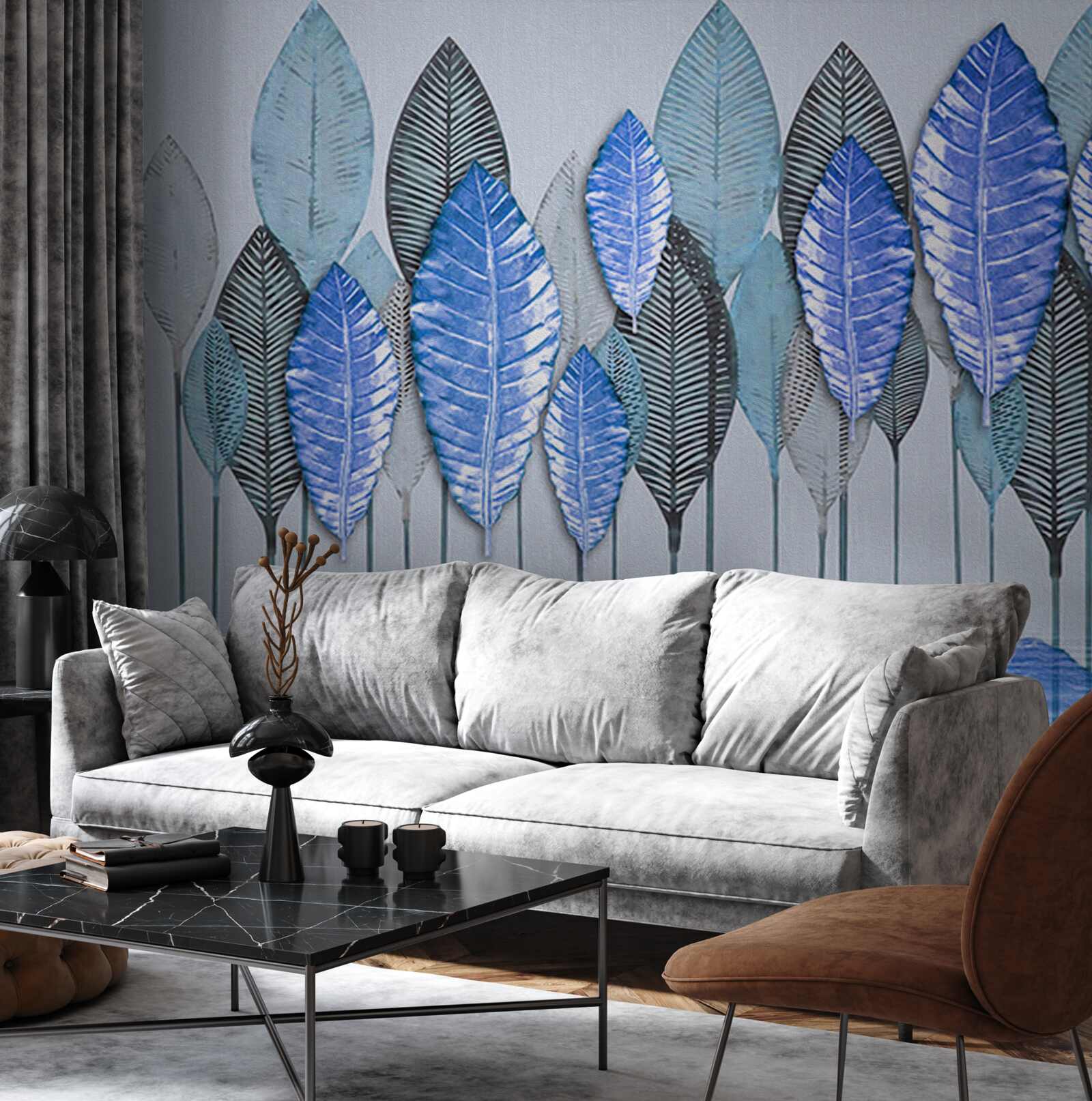 Fototapeta les ponorený do abstrakcie, pod závojom dažďa