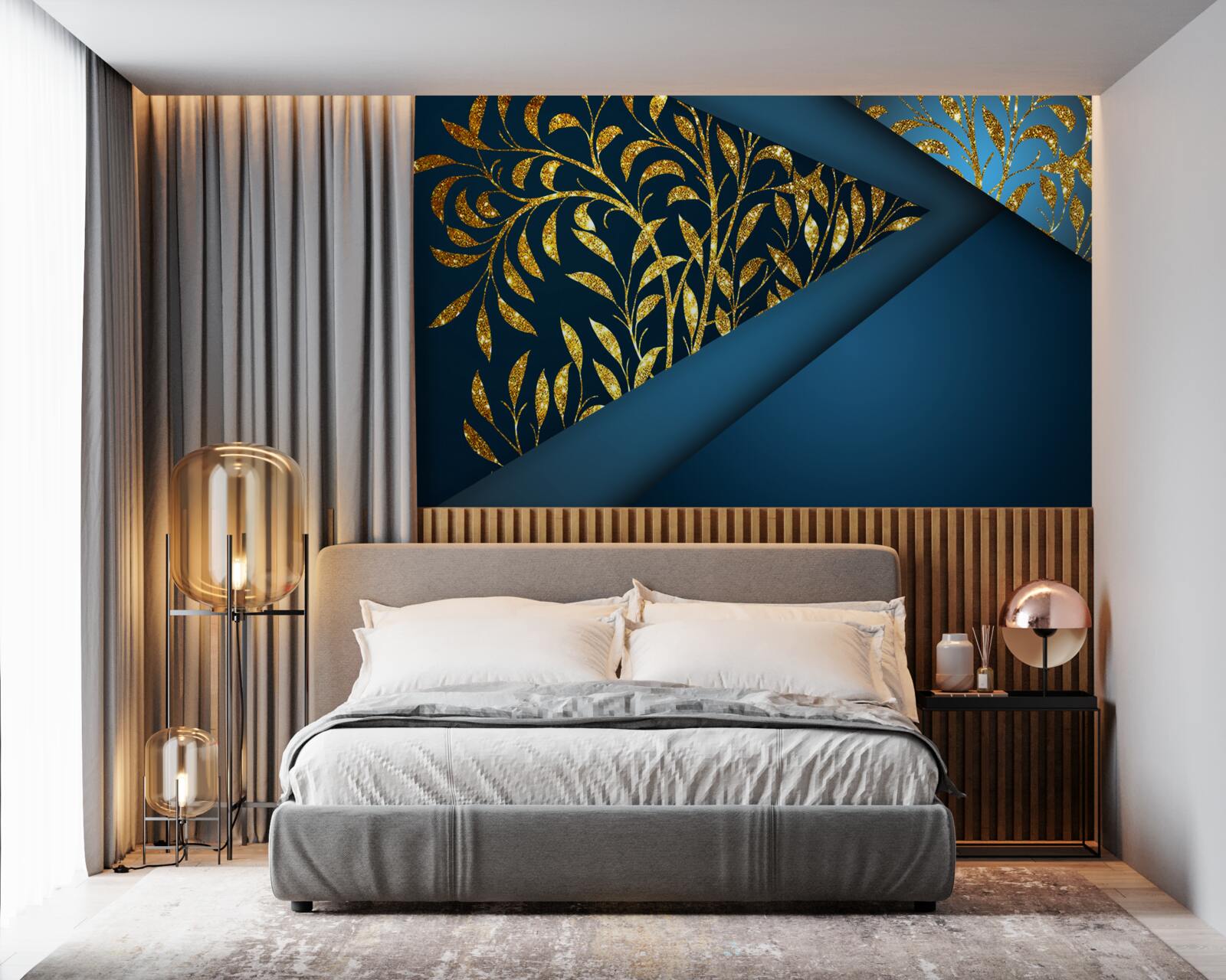 Fototapeta pšenica zlatisto svieti pod nočnou oblohou