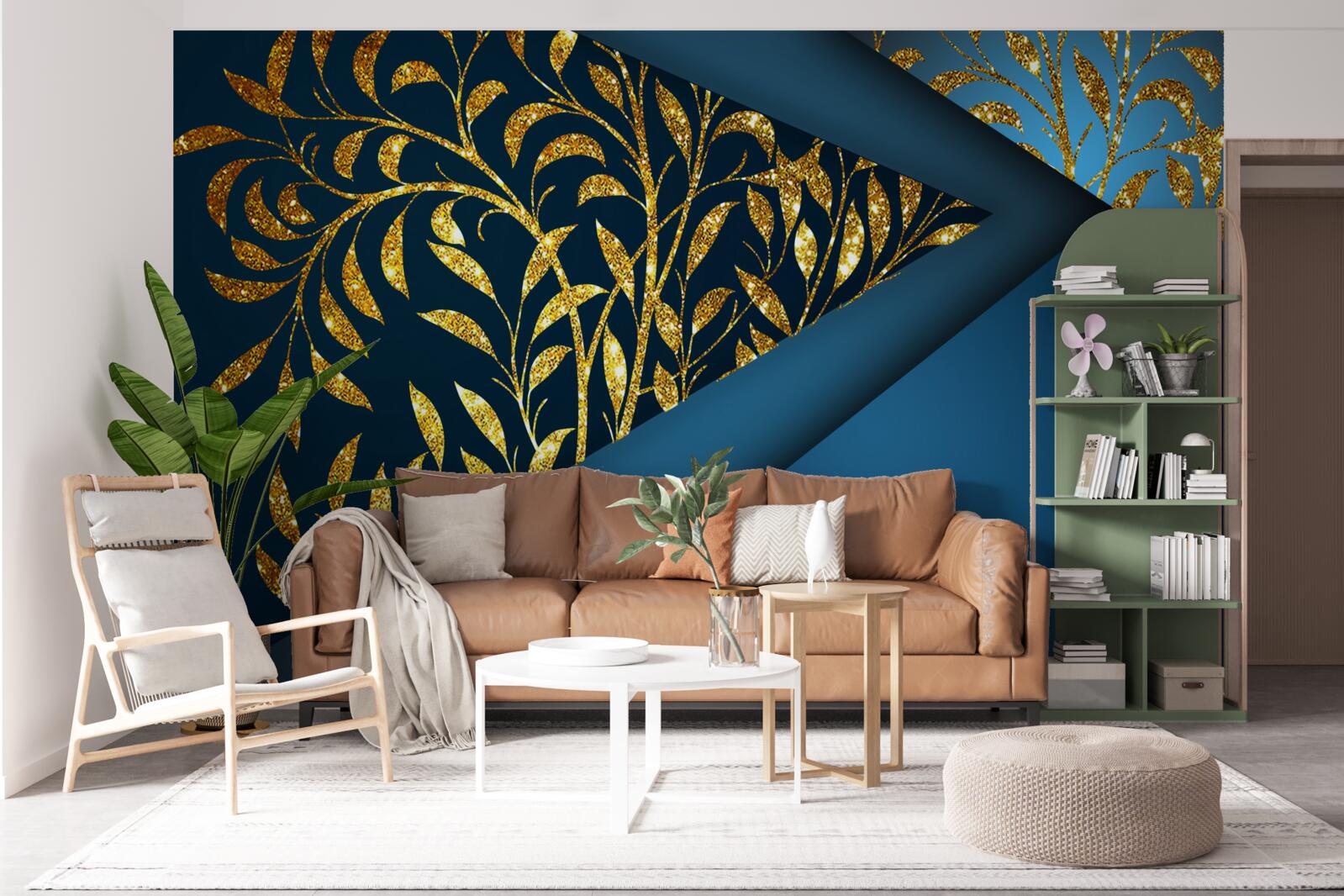 Fototapeta pšenica zlatisto svieti pod nočnou oblohou