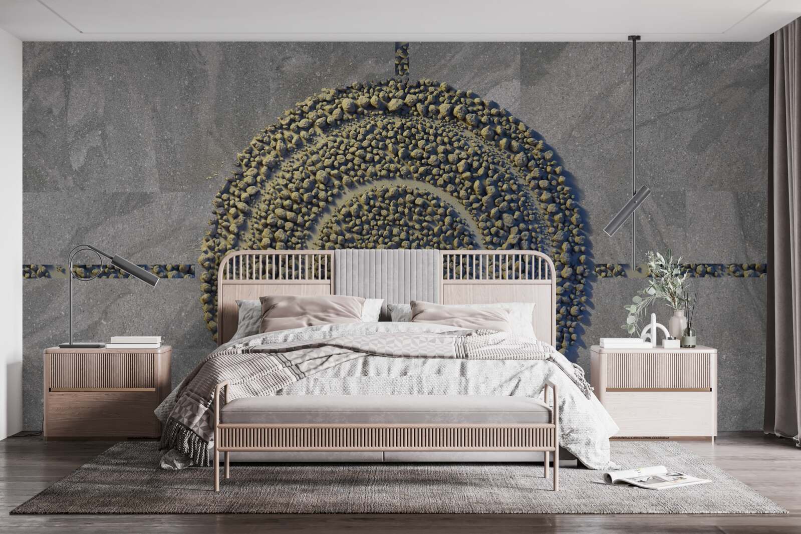 Fototapeta park so zeleným kruhovým vzhľadom