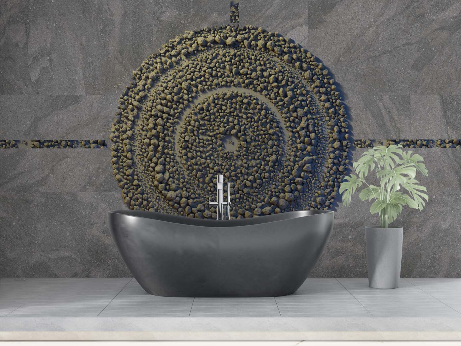 Fototapeta park so zeleným kruhovým vzhľadom