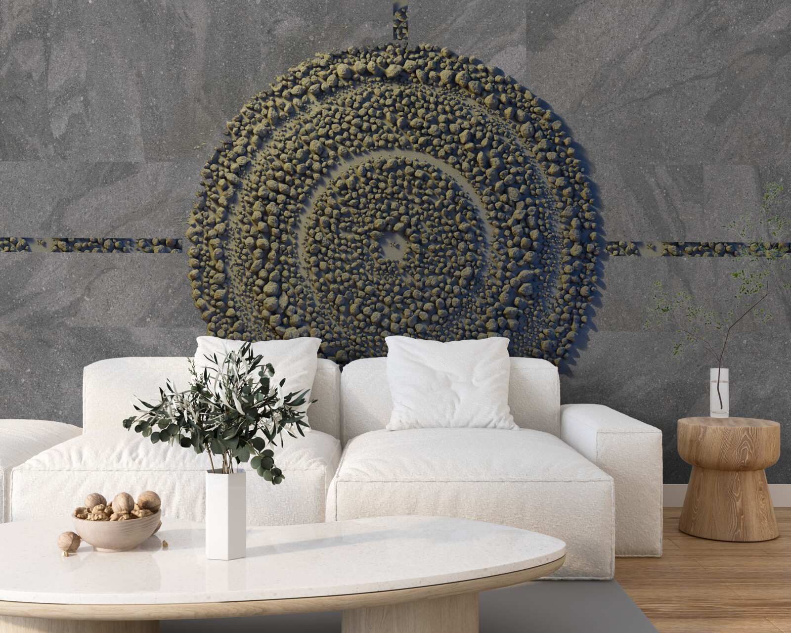 Fototapeta park so zeleným kruhovým vzhľadom