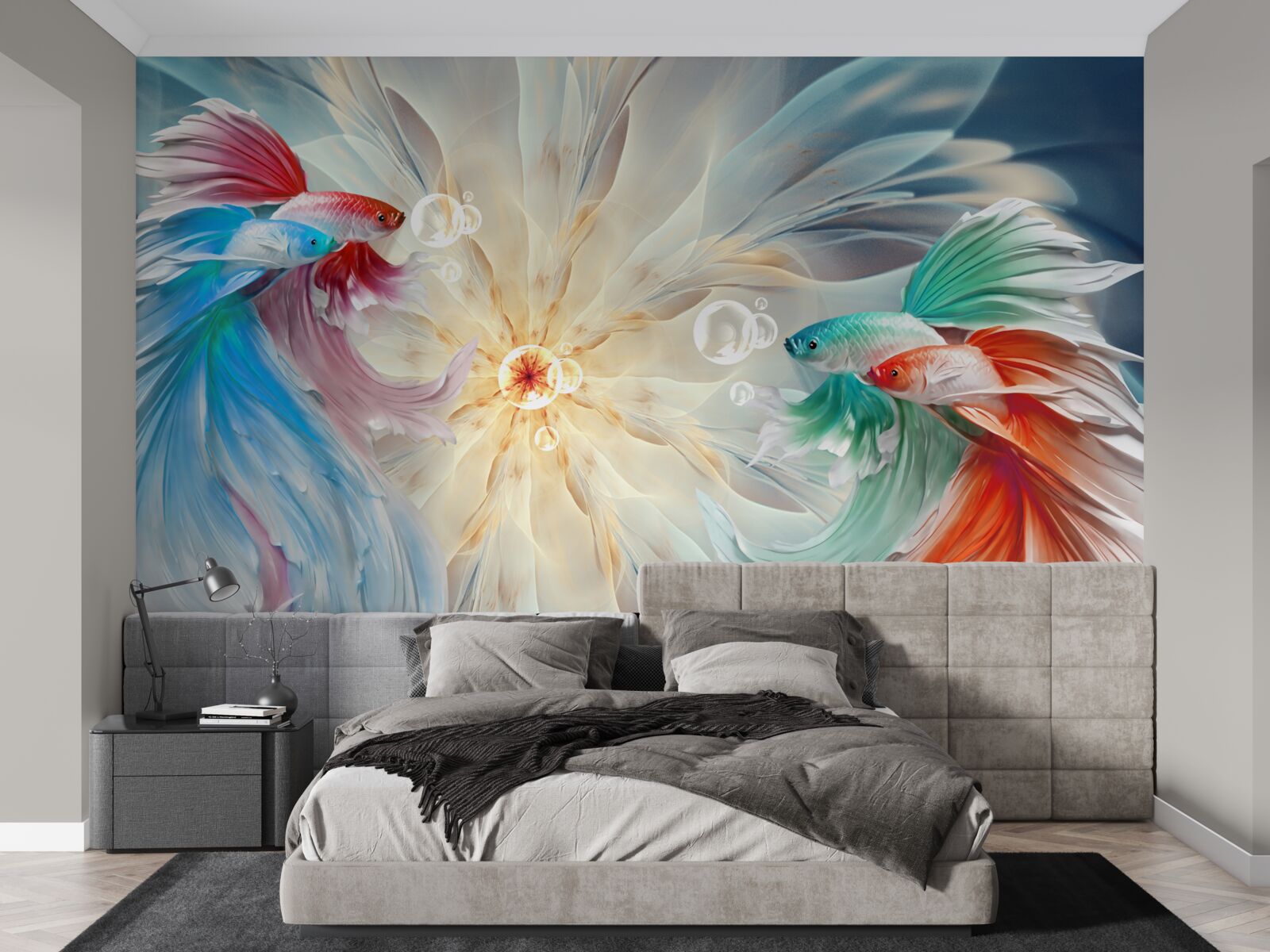 Fototapeta ryby s jasnými farbami a nádhernými chvostmi