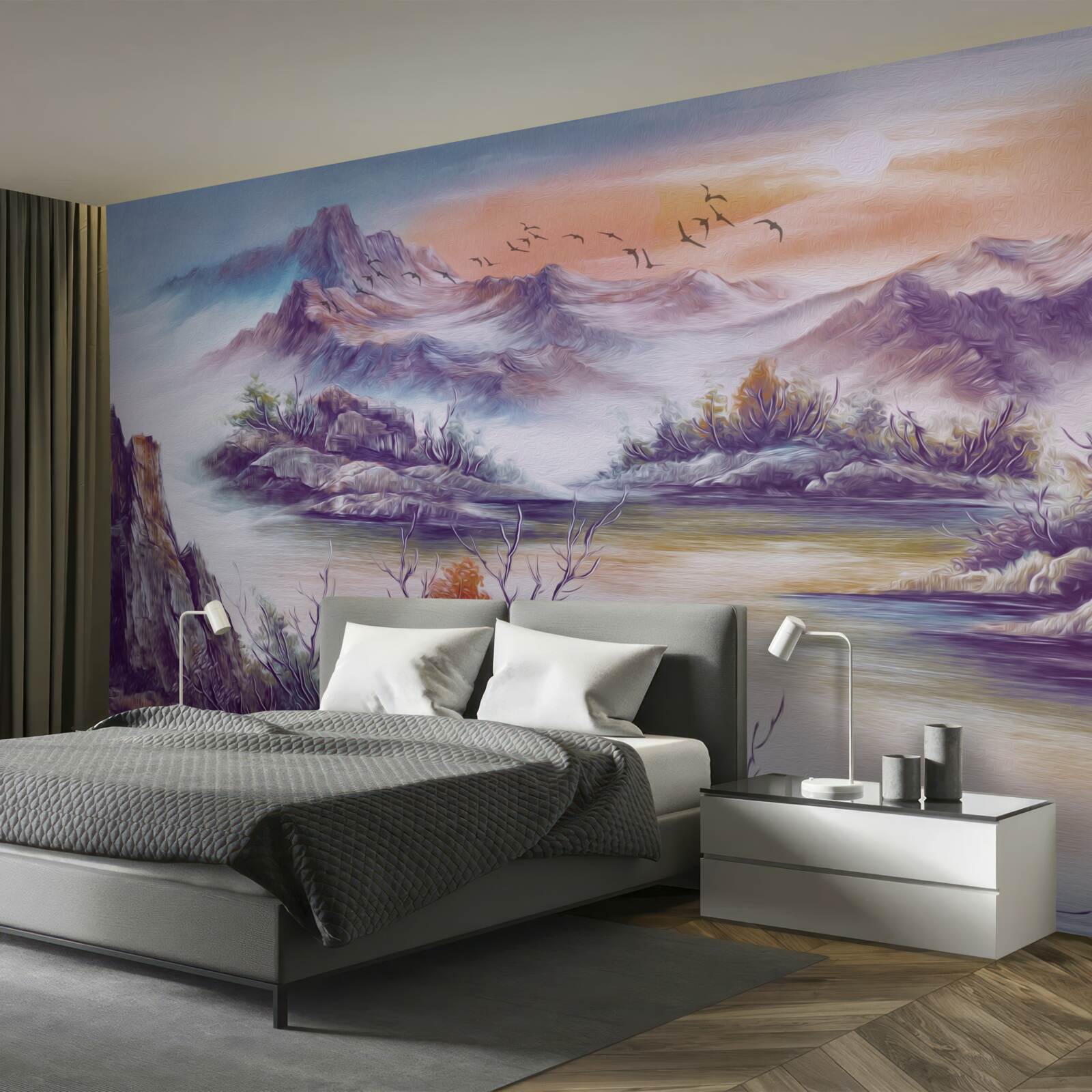 Fototapeta hory sú pokryté hmlou