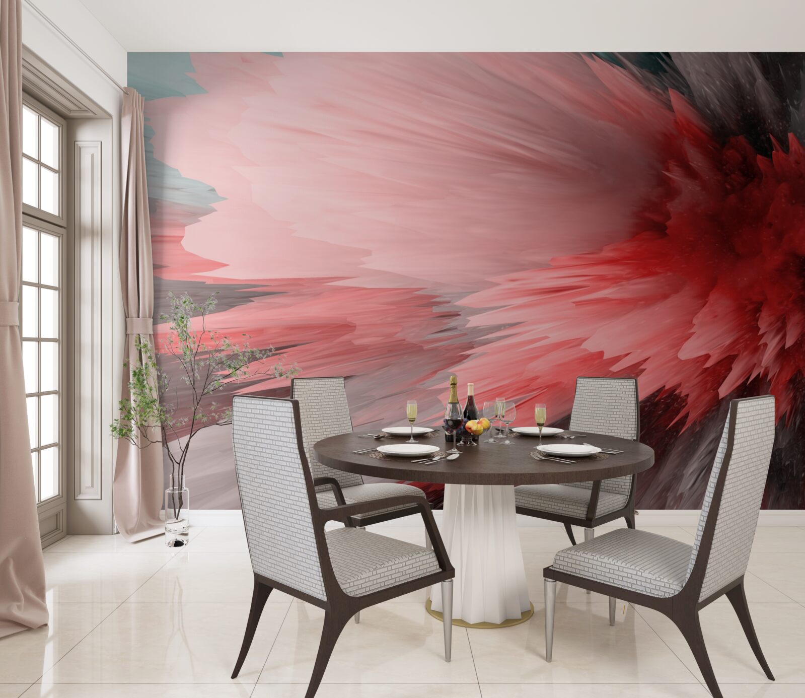 Fototapeta energetický prízvuk šarlátových odtieňov