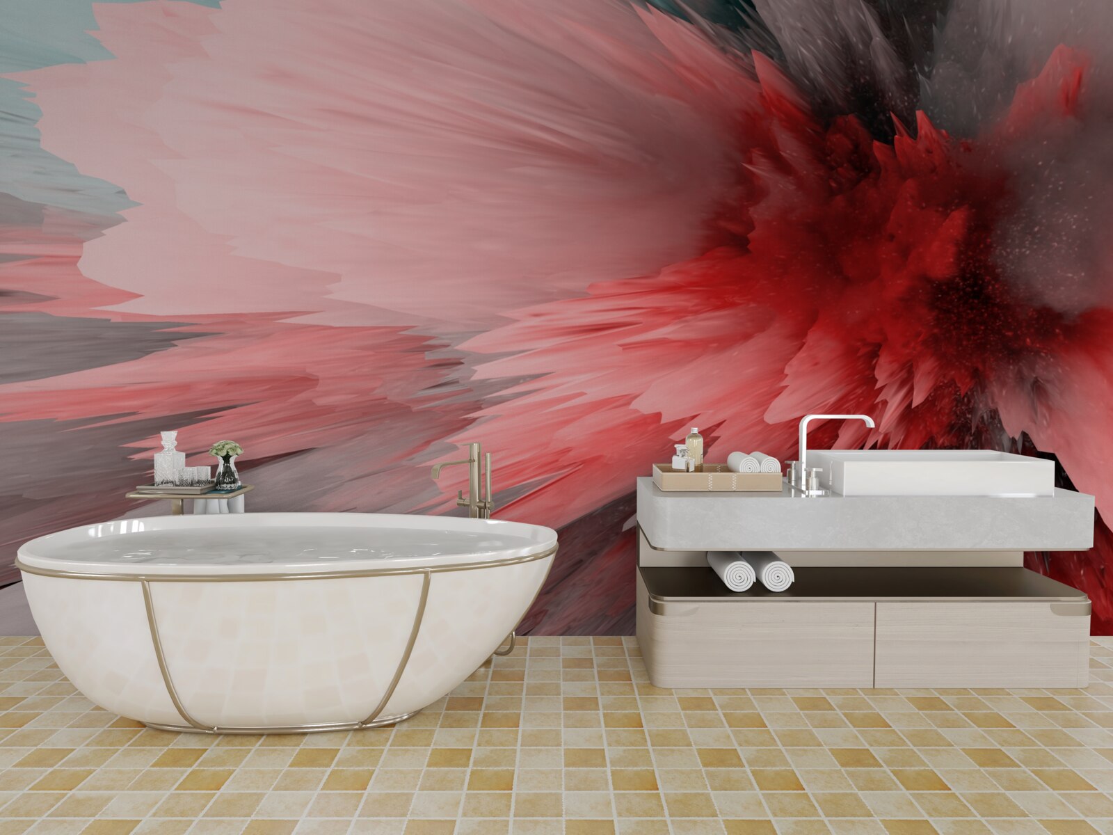 Fototapeta energetický prízvuk šarlátových odtieňov