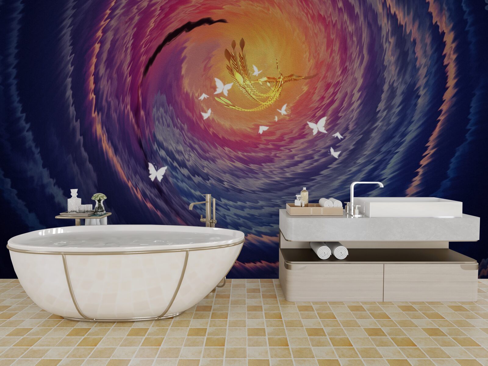 Fototapeta abstrakcia je svetlo v tmavej noci