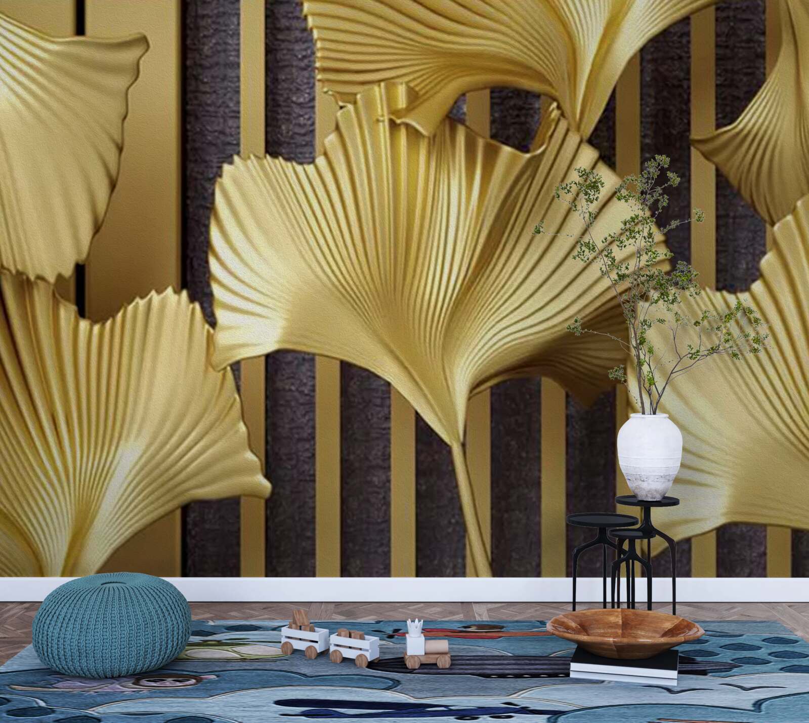 Fototapeta listy zlatého papradia