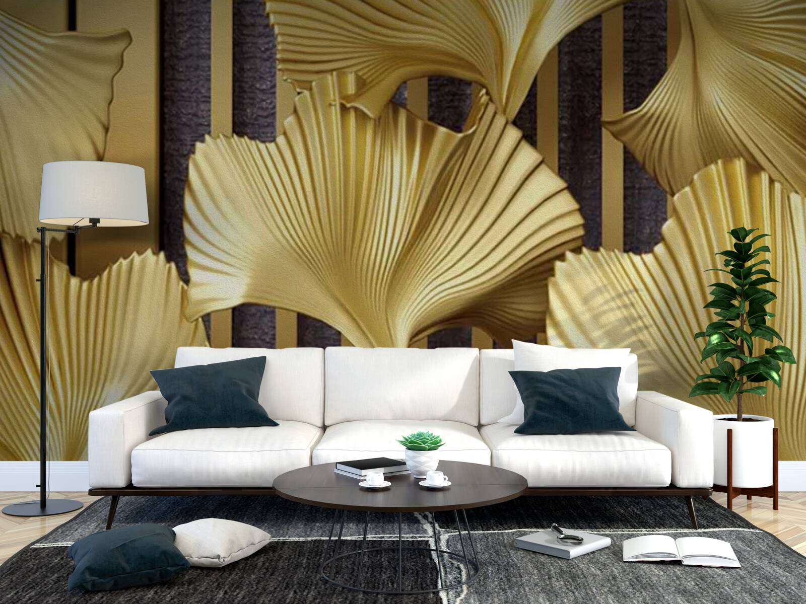 Fototapeta listy zlatého papradia