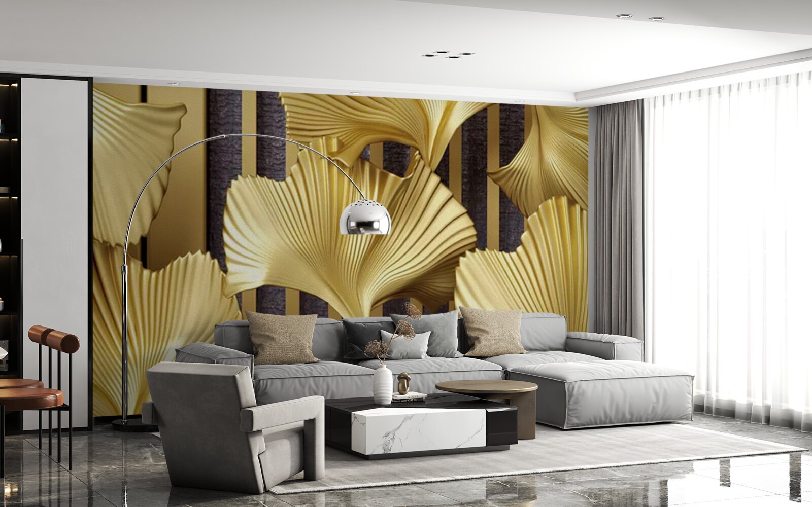 Fototapeta listy zlatého papradia