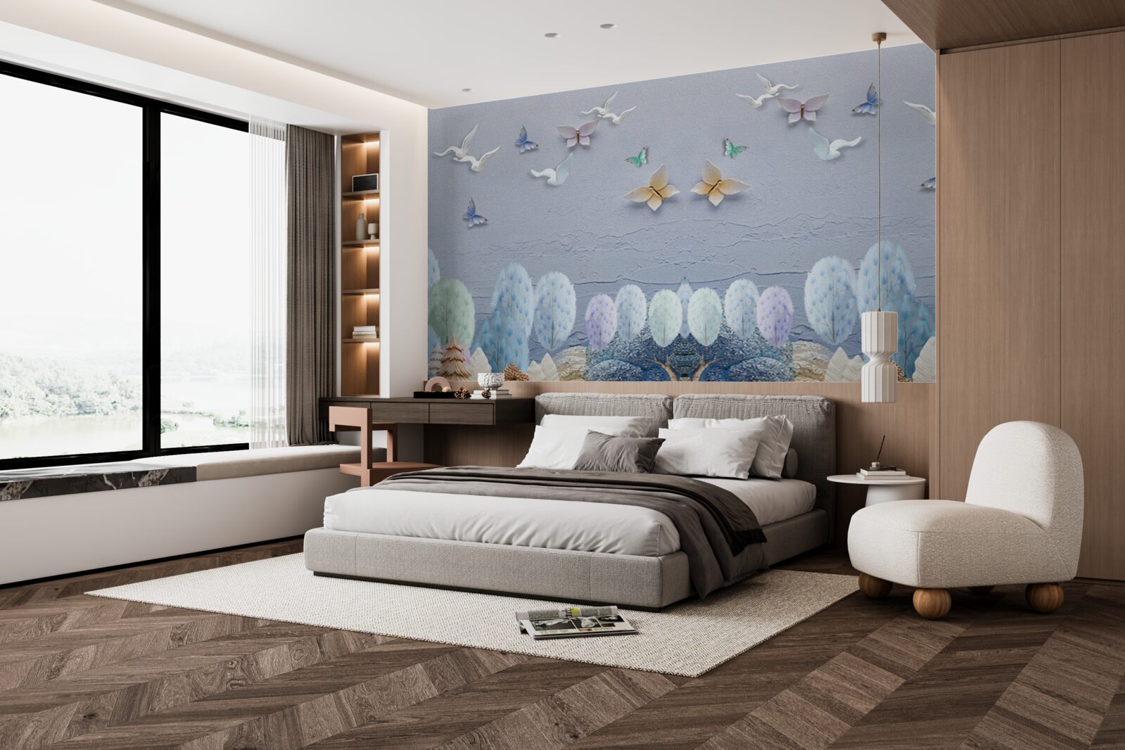 Fototapeta les na jeseň je chladný a plný farieb