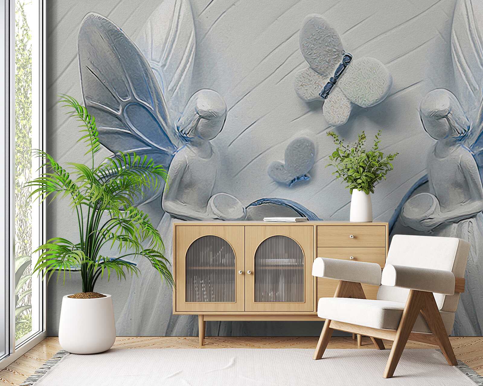 Fototapeta ženy s motýlími krídlami