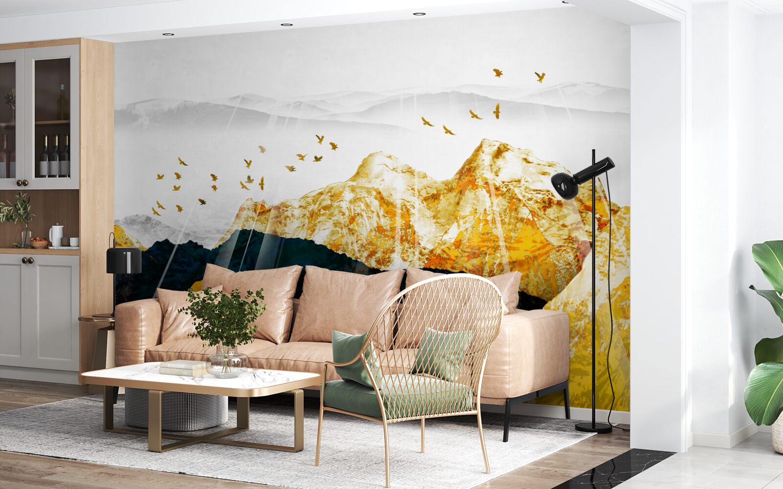 Fototapeta obrazy zmien plchov, ktoré rozjasňujú zlatý les