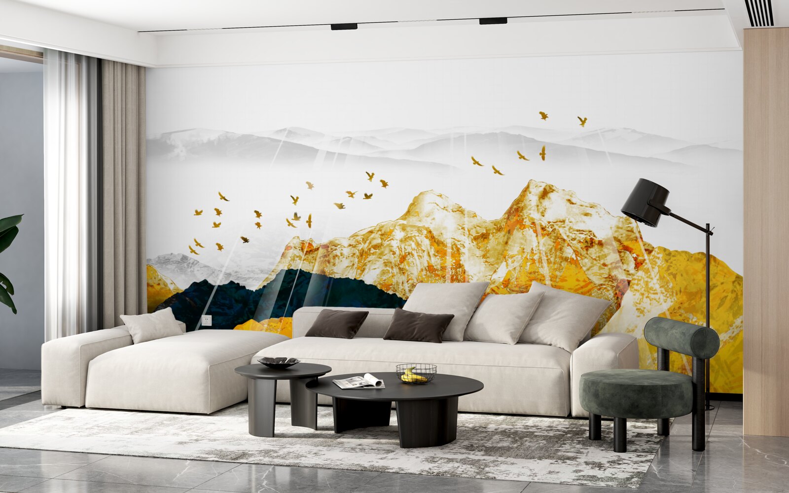 Fototapeta obrazy zmien plchov, ktoré rozjasňujú zlatý les