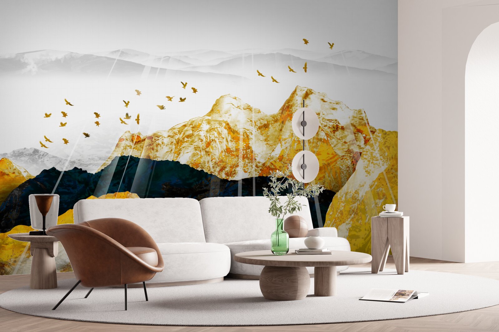 Fototapeta obrazy zmien plchov, ktoré rozjasňujú zlatý les