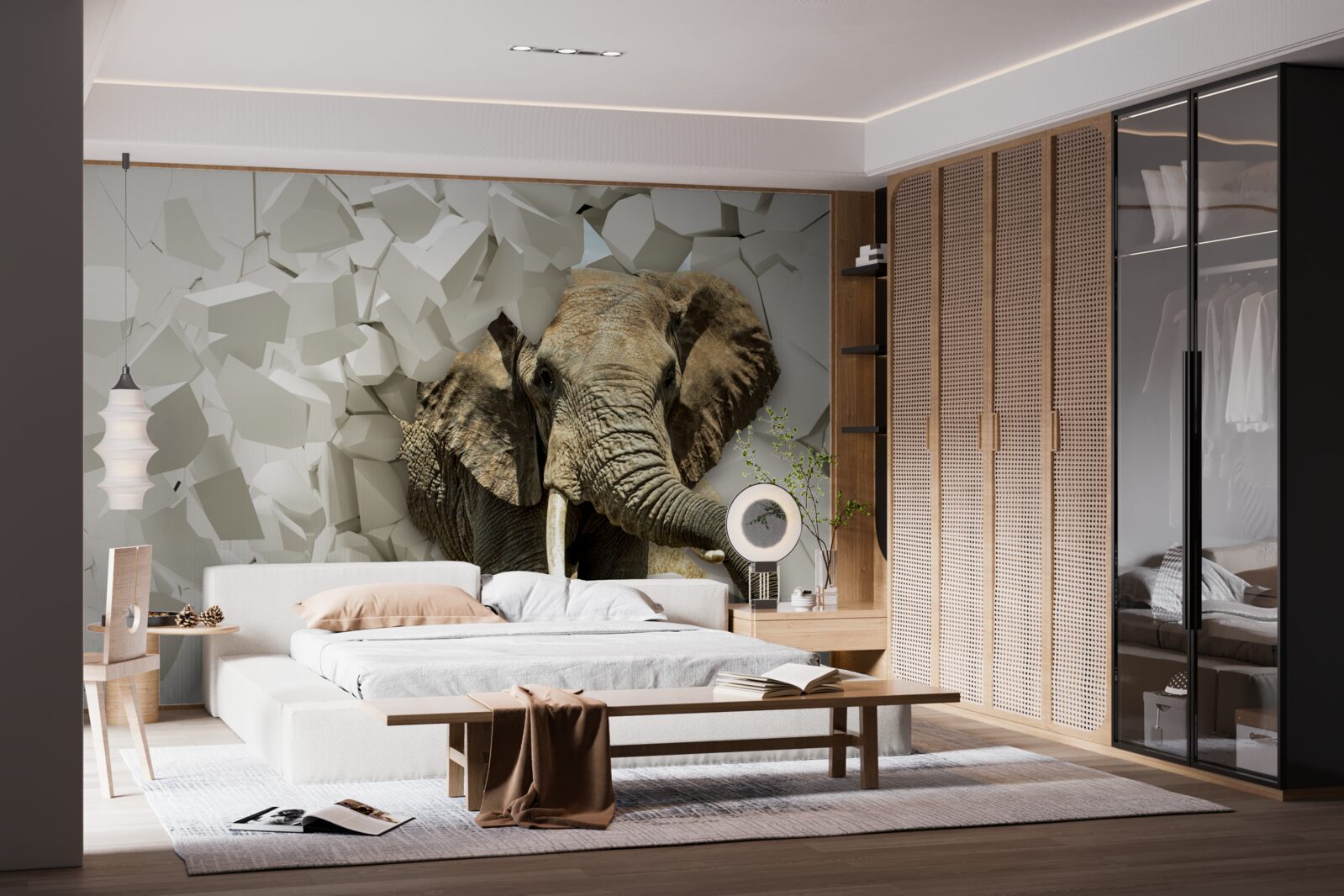 Fototapeta Stena zničená slonom