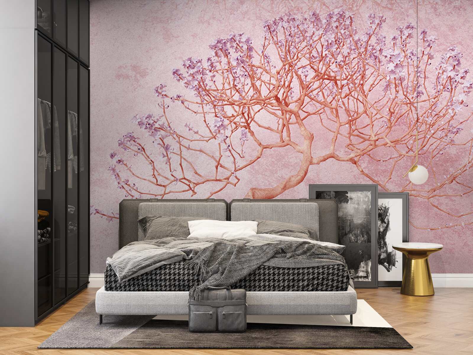 Fototapeta kvitnúci strom s jemnými ružovými kvetmi