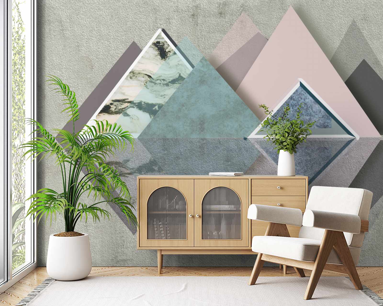 Fototapeta les abstraktnej geometrie