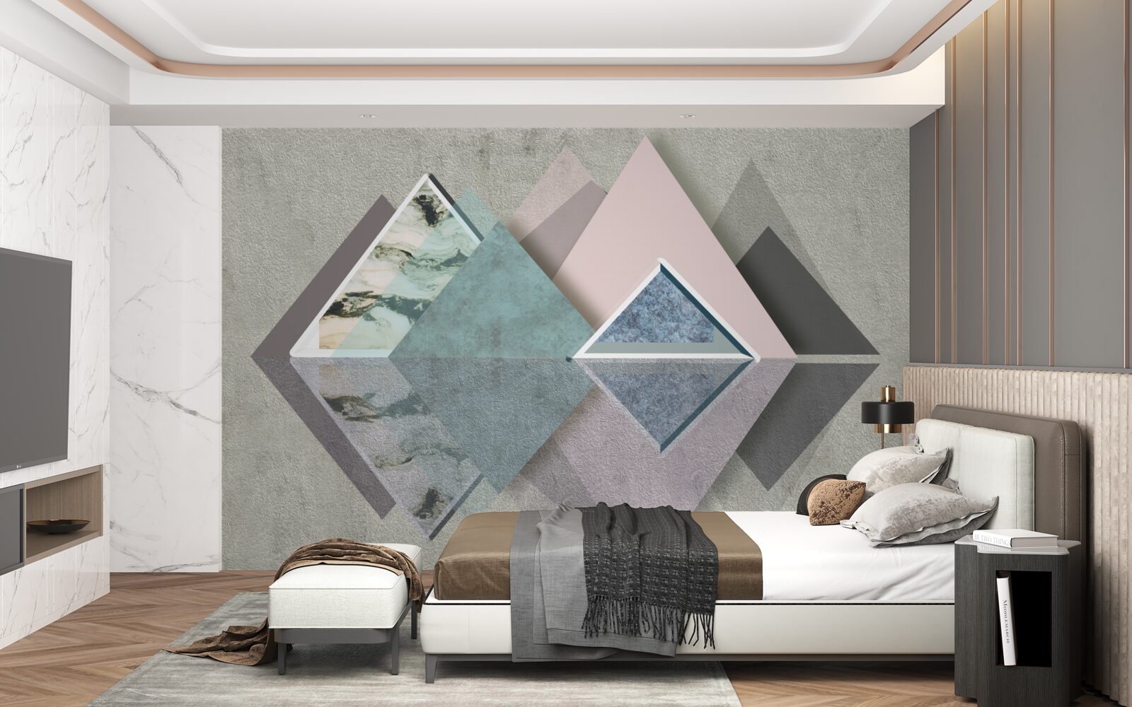 Fototapeta les abstraktnej geometrie