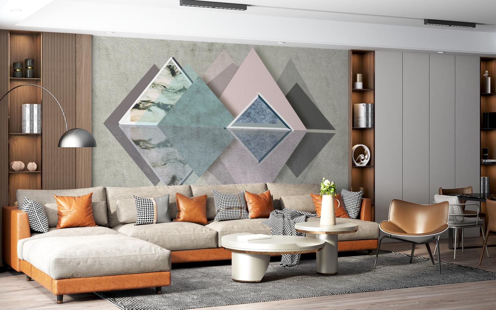 Fototapeta les abstraktnej geometrie