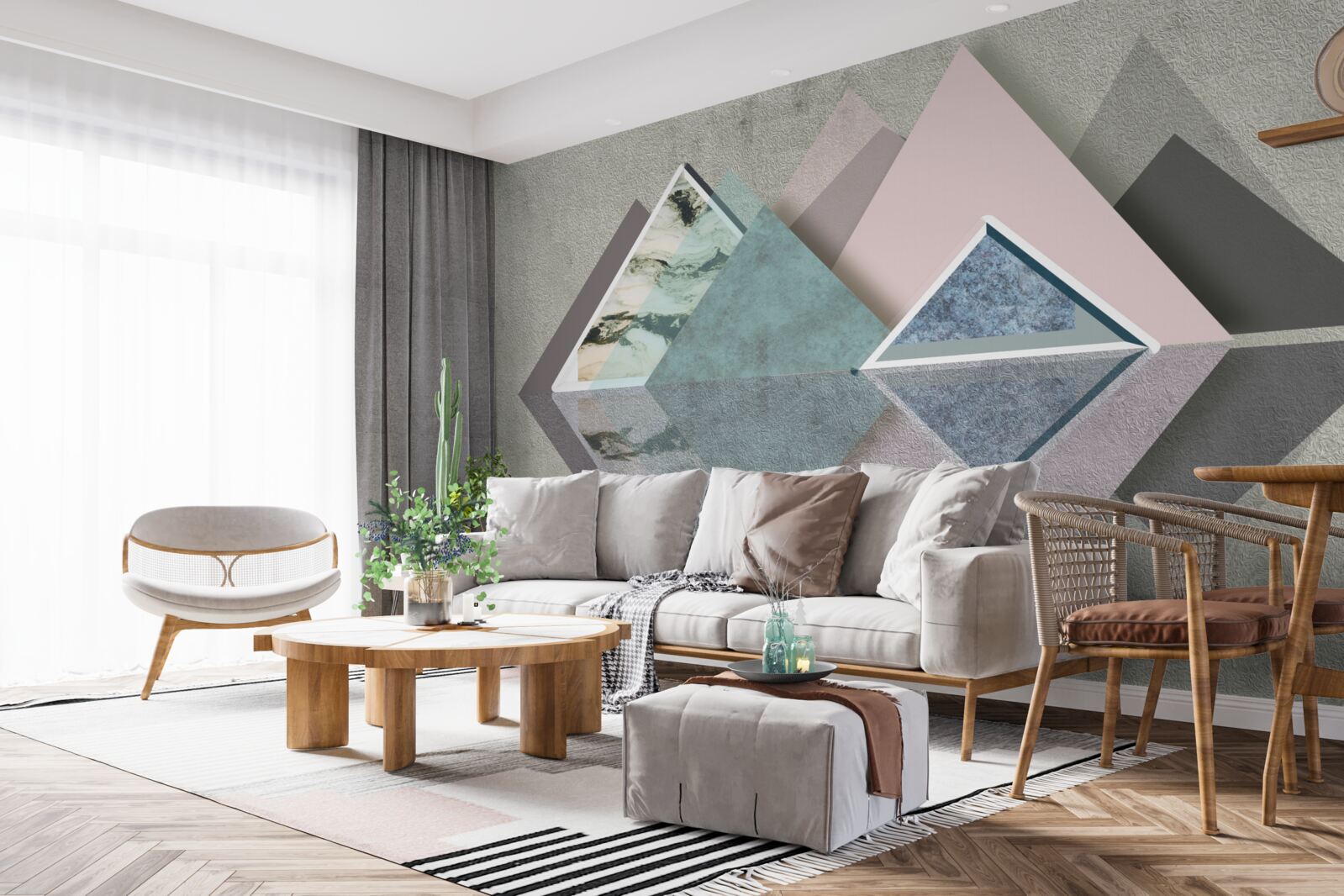 Fototapeta les abstraktnej geometrie