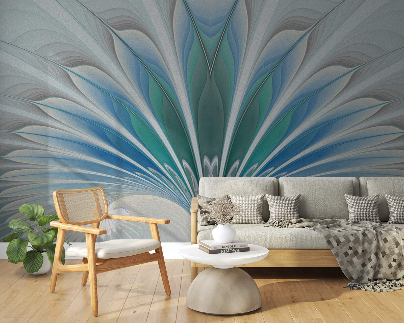 Fototapeta modré perie vytvárajú abstrakciu