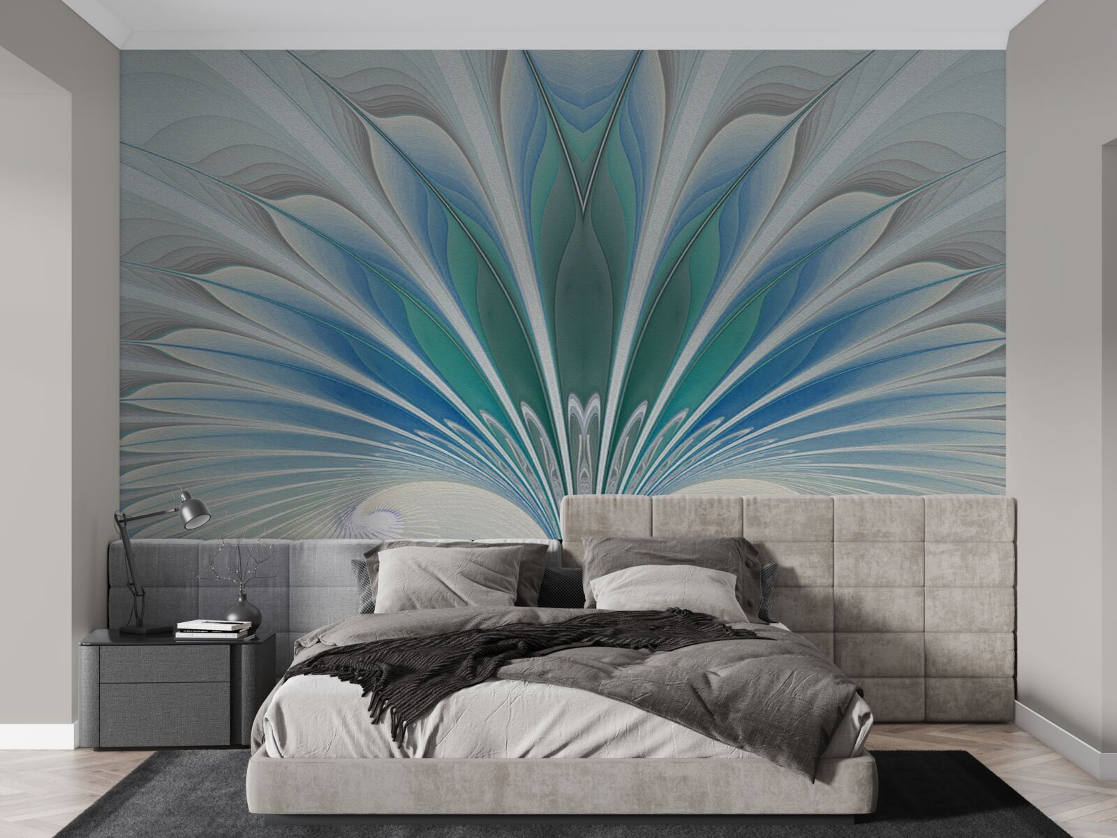 Fototapeta modré perie vytvárajú abstrakciu