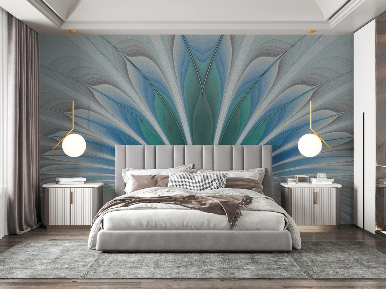 Fototapeta modré perie vytvárajú abstrakciu