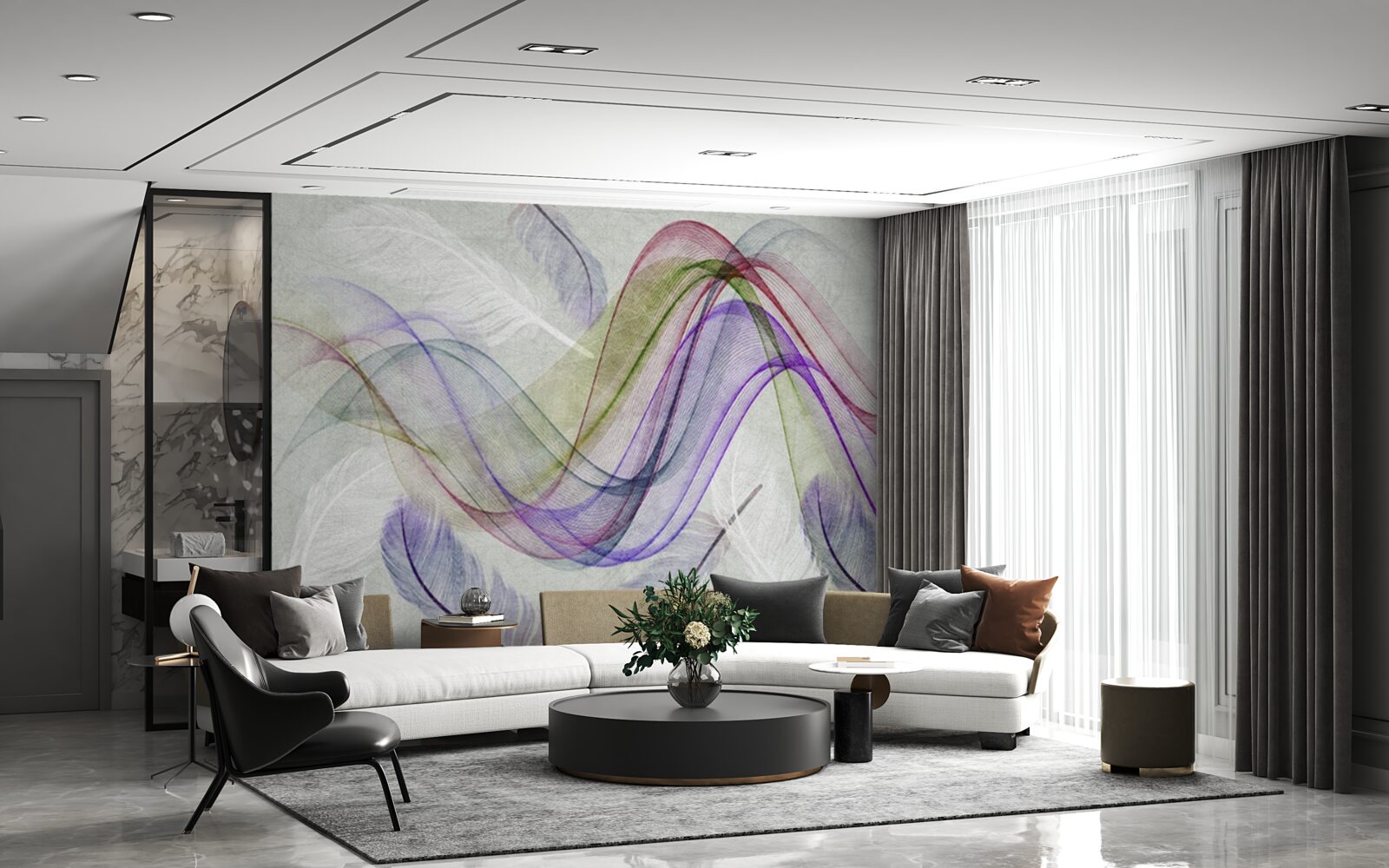 Fototapeta abstraktné farebné čiary