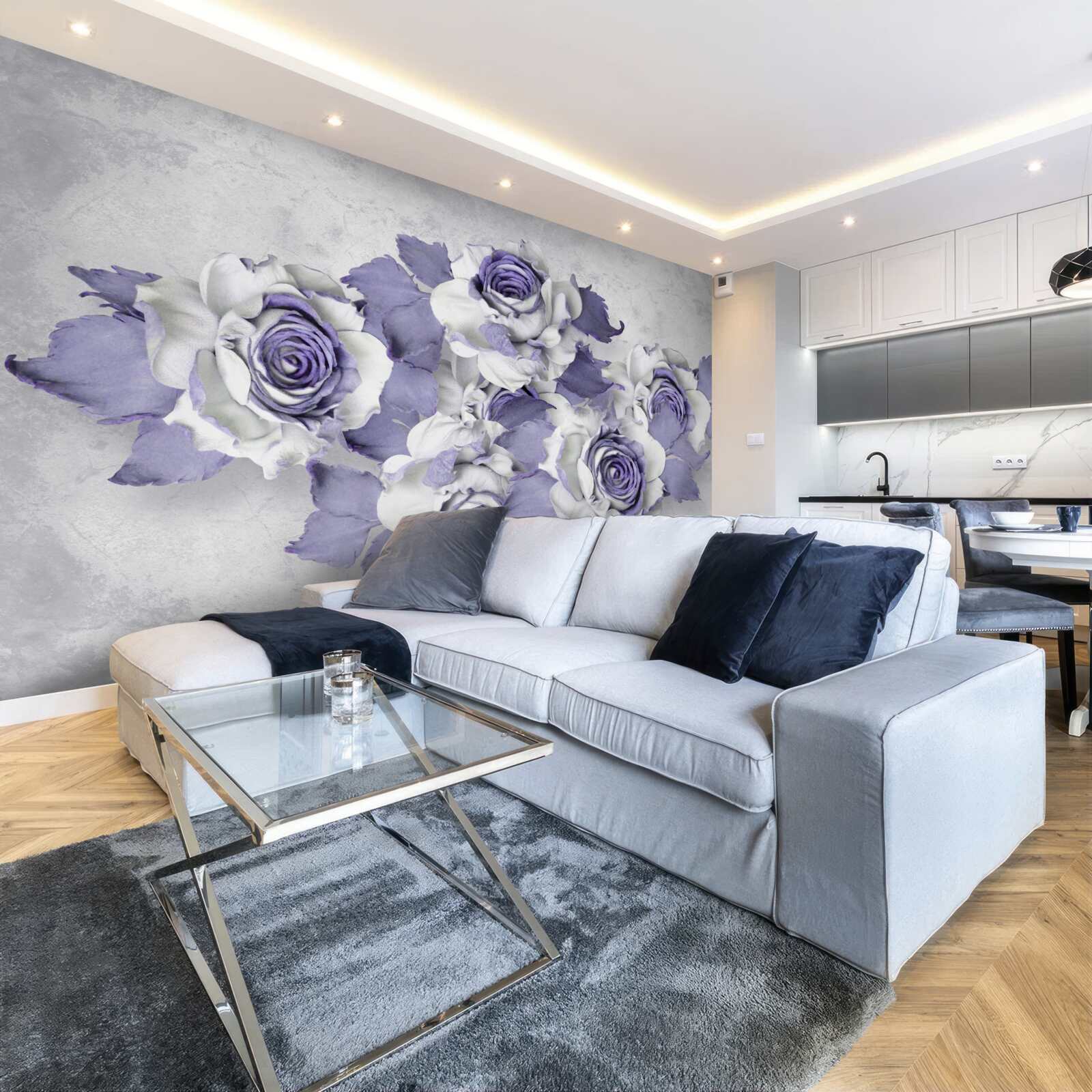 Fototapeta nádherná kytica ruží v jemnom fialovom odtieni