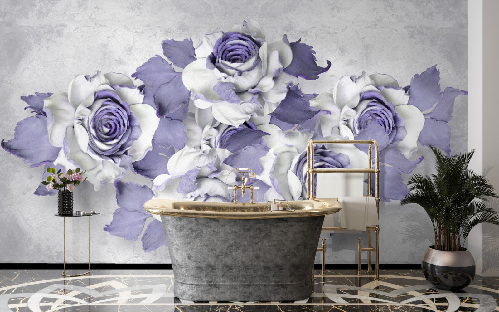 Fototapeta nádherná kytica ruží v jemnom fialovom odtieni