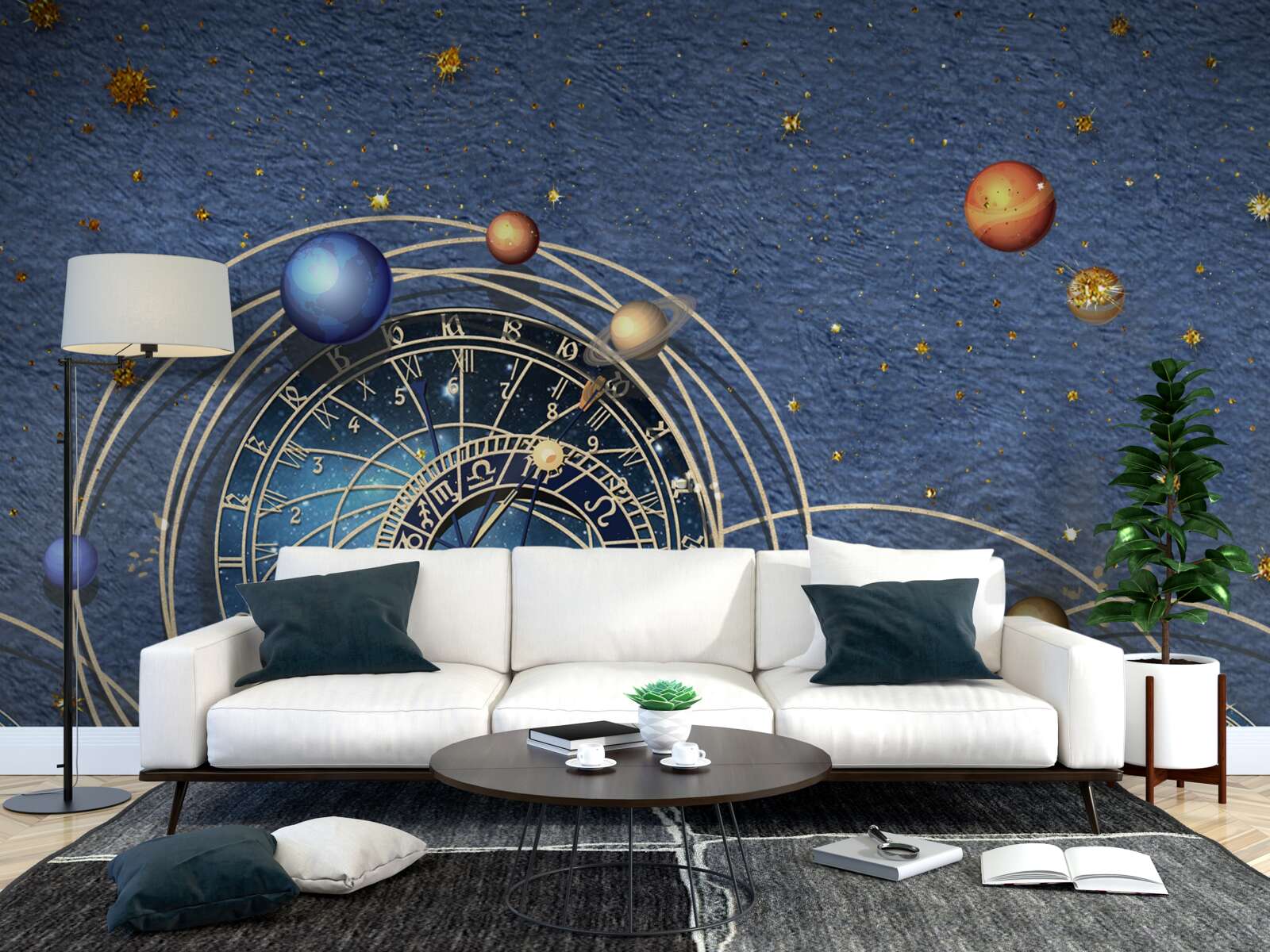 Fototapeta koncepcia pohybu planét vo vnútri galaxie