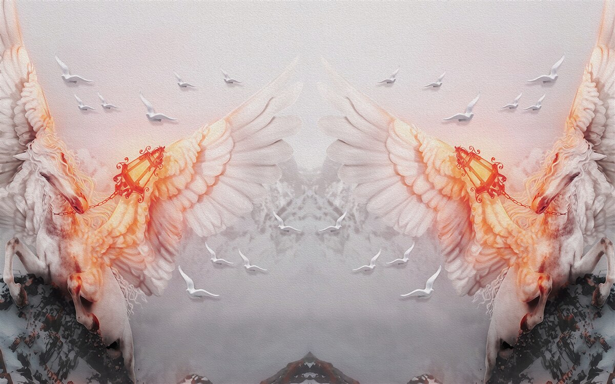 Fototapeta rozpätie krídel do neba