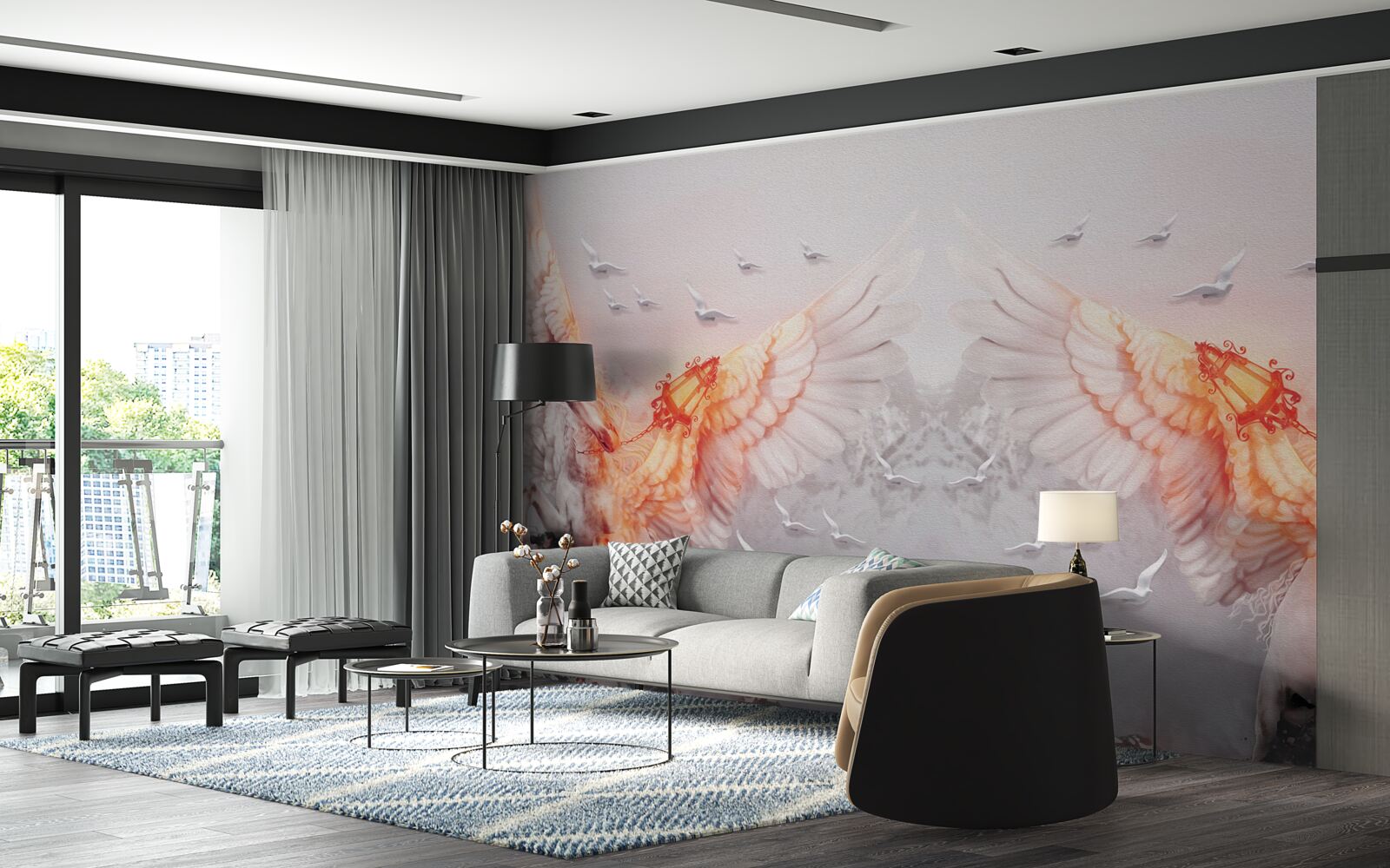 Fototapeta rozpätie krídel do neba