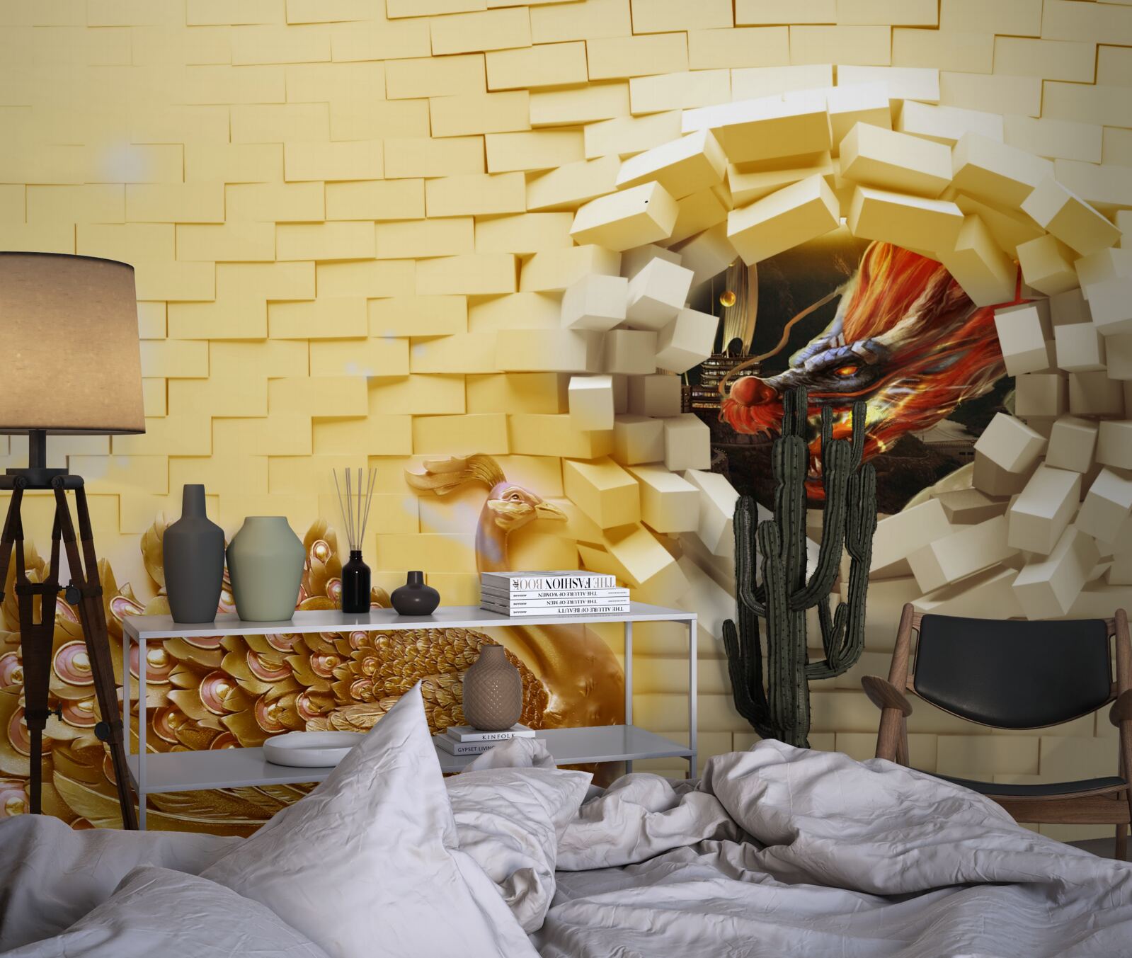 Fototapeta Múr je zničený pávom