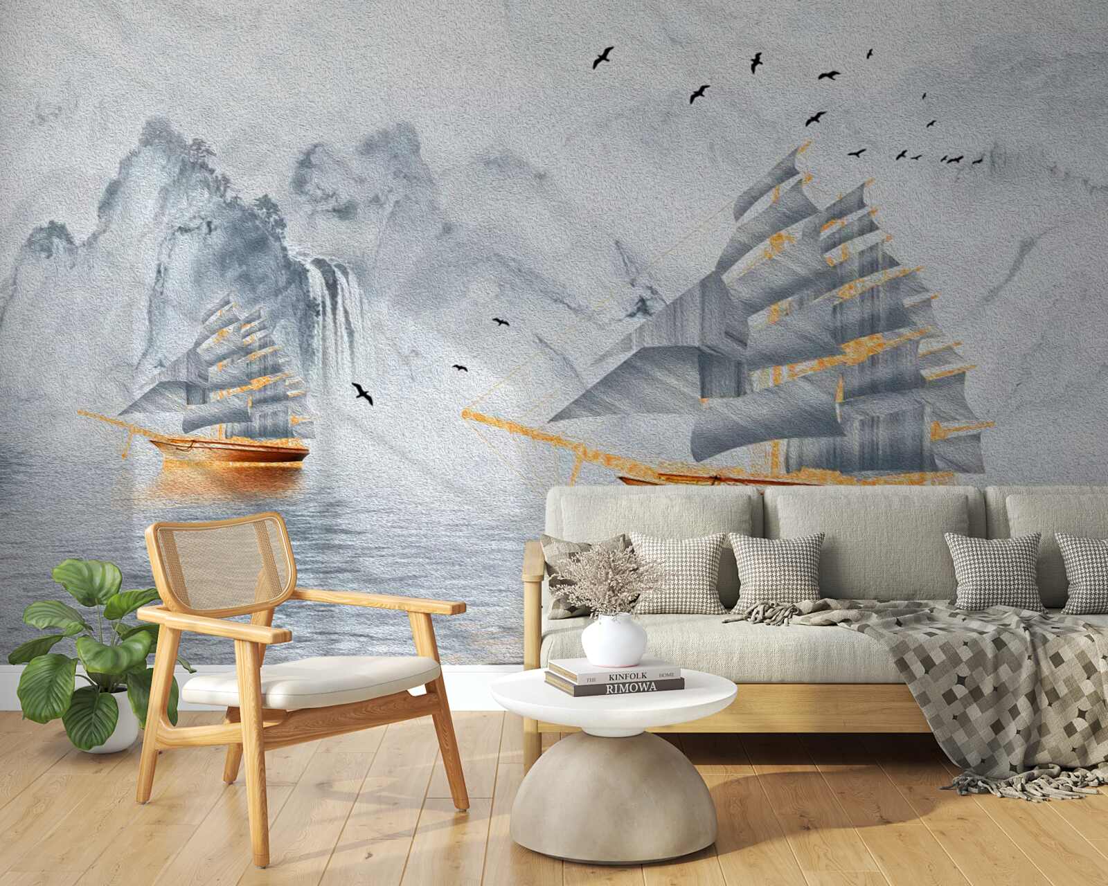 Fototapeta z prístavu odchádza malebná plachetnica