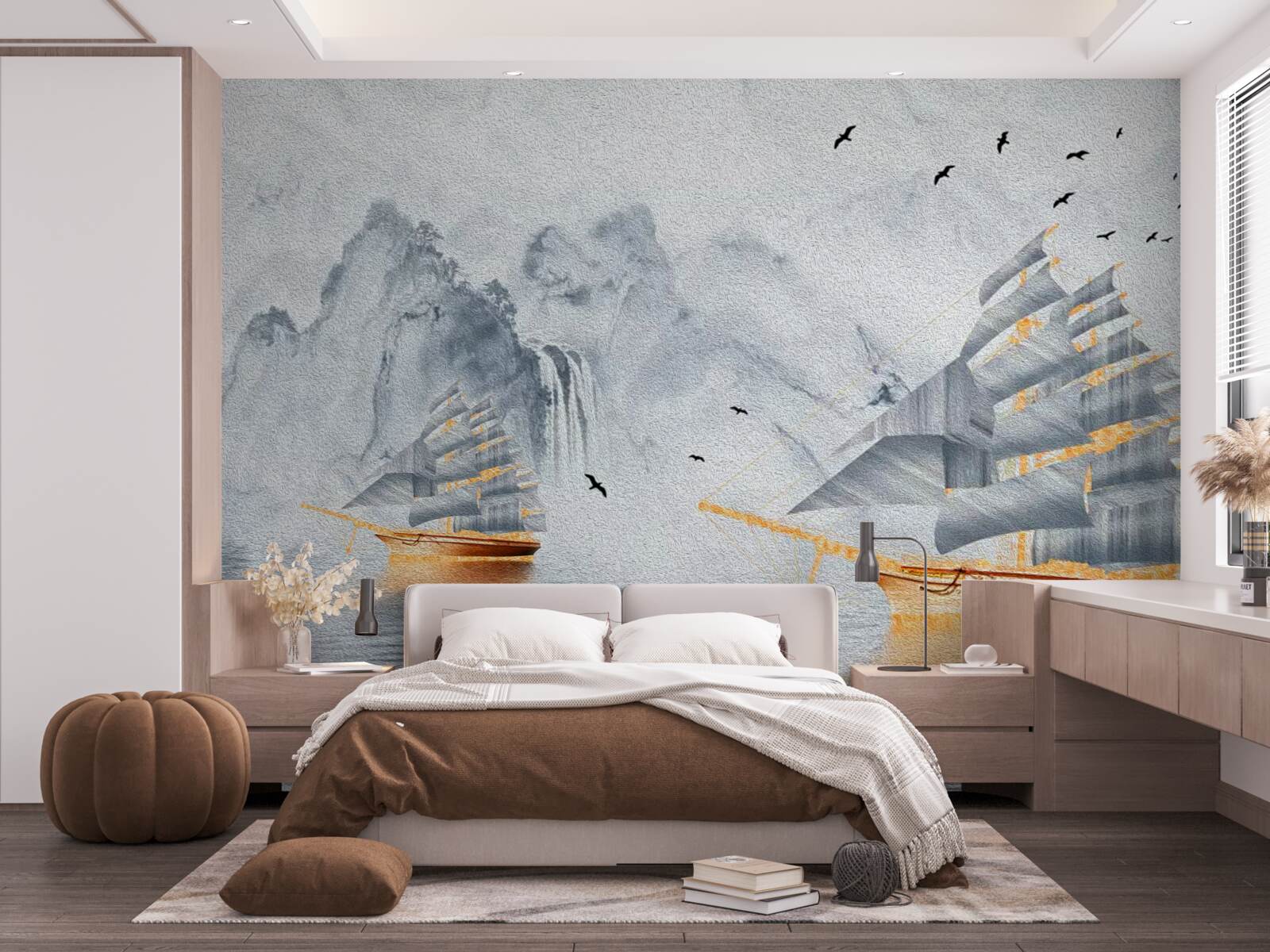 Fototapeta z prístavu odchádza malebná plachetnica