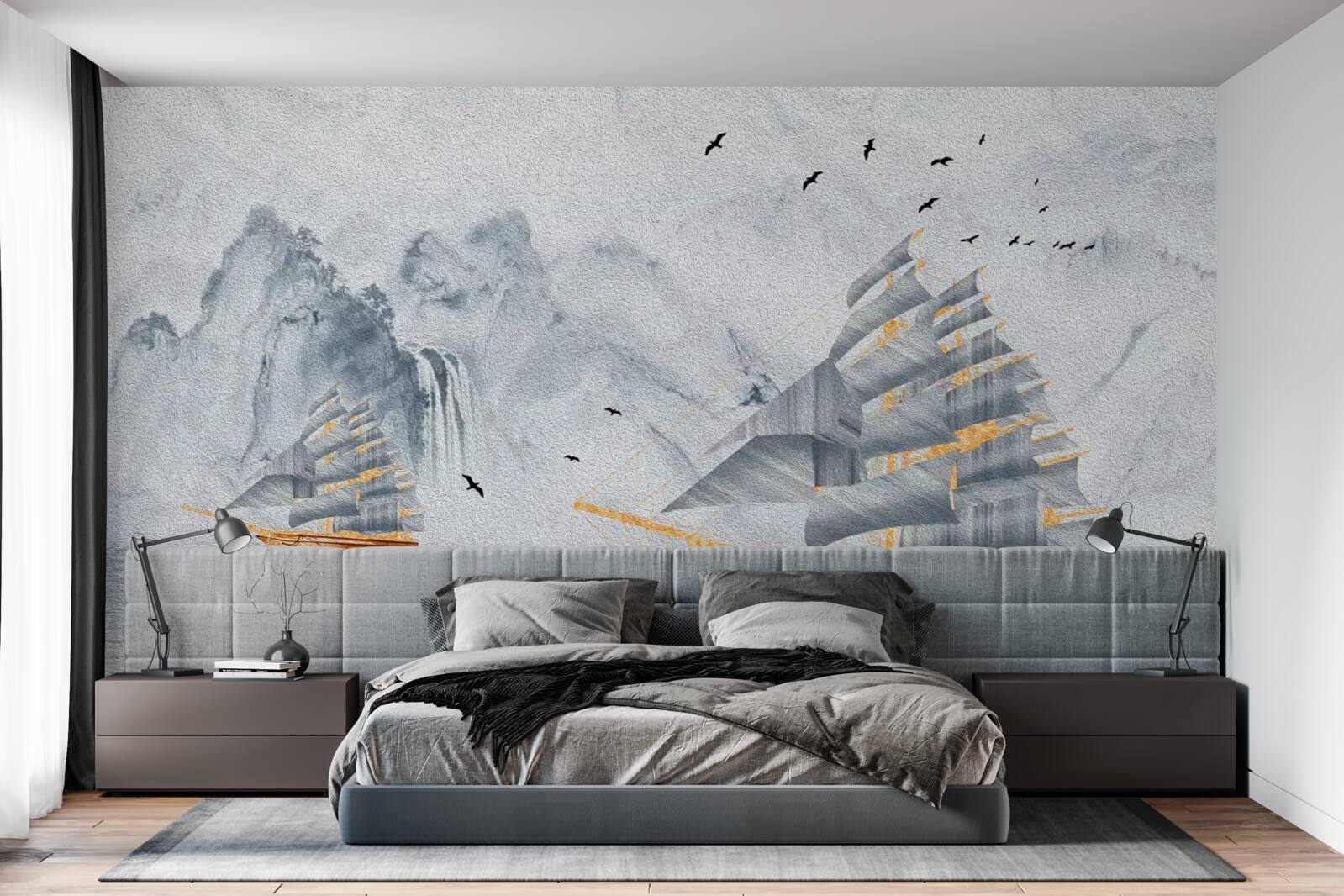 Fototapeta z prístavu odchádza malebná plachetnica