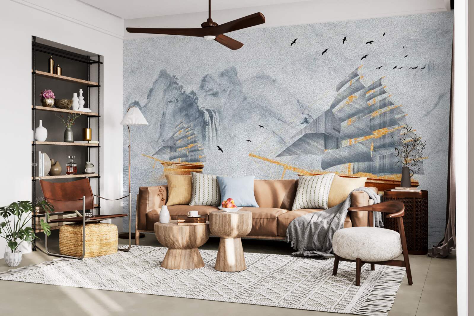 Fototapeta z prístavu odchádza malebná plachetnica