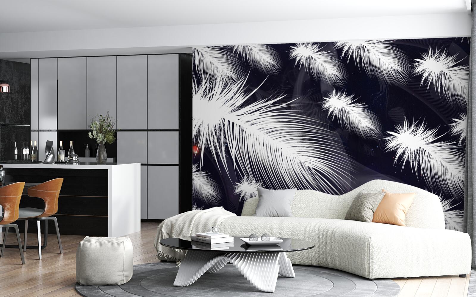 Fototapeta perie je biele, mäkké a nadýchané