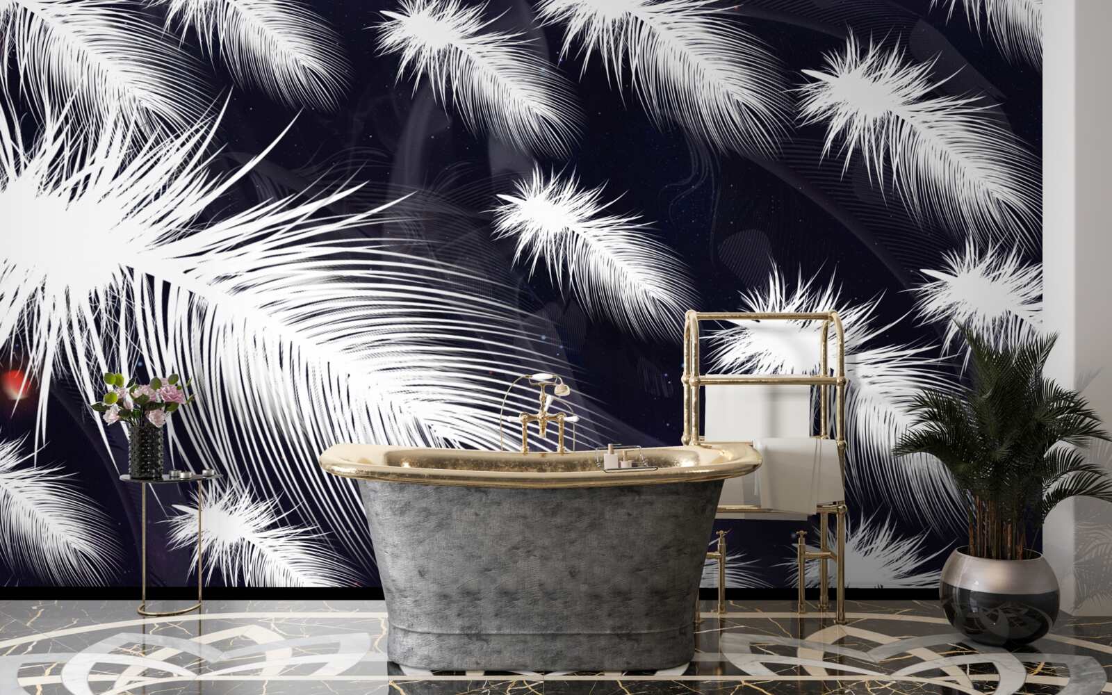 Fototapeta perie je biele, mäkké a nadýchané