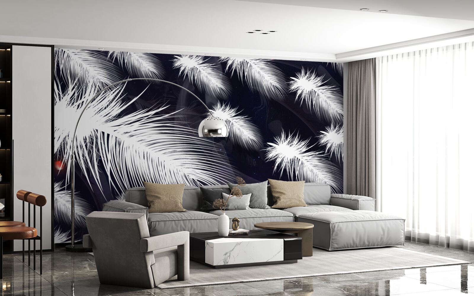 Fototapeta perie je biele, mäkké a nadýchané